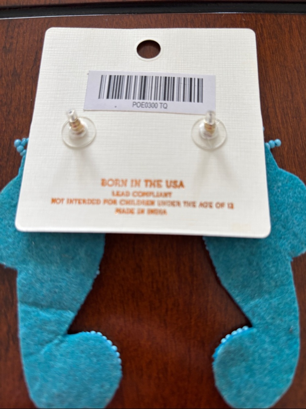Kaylee Turquoise Seed Bead Statement Earrings - Picture 2 of 2